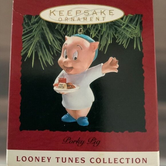 Vintage Hallmark Keepsake Retired Ornament Porky Pig Looney Tunes 1993 NEW - Picture 3 of 7
